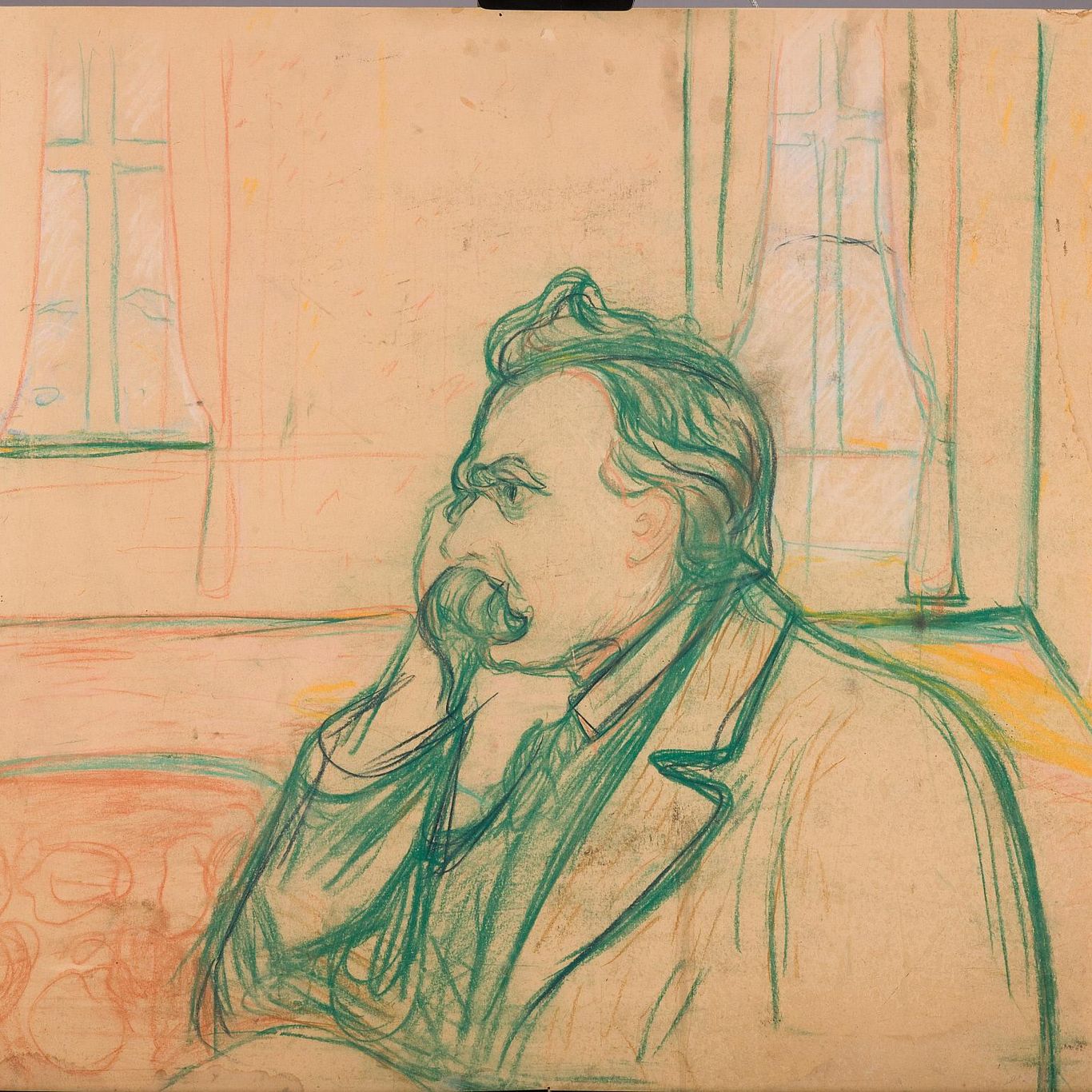 Edvard Munch: Friedrich Nietzsche. Quelle: Wikimedia Commons